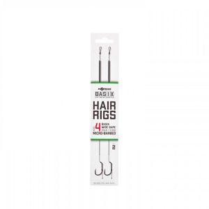 Korda Basix Hair Rigs Wide Gape Barbed Size 4