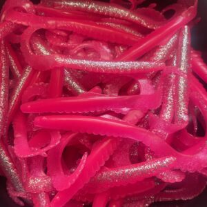 Gators Ultra pink / silver glitter - 100 stuks
